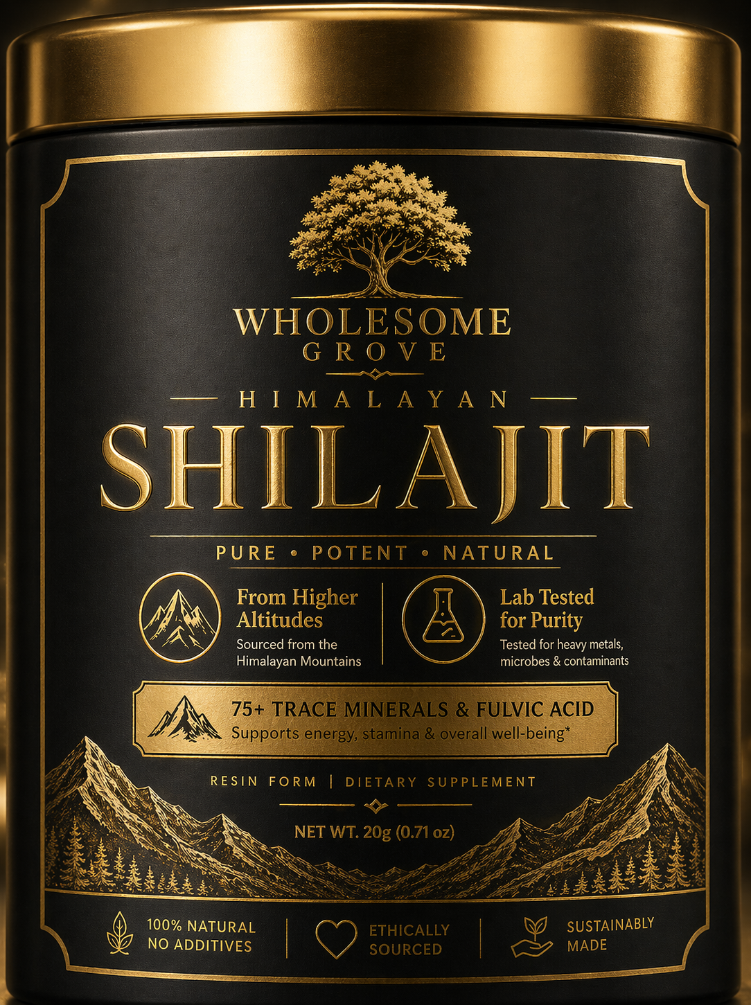 Wholesome Grove Premium Himalayan Shilajit