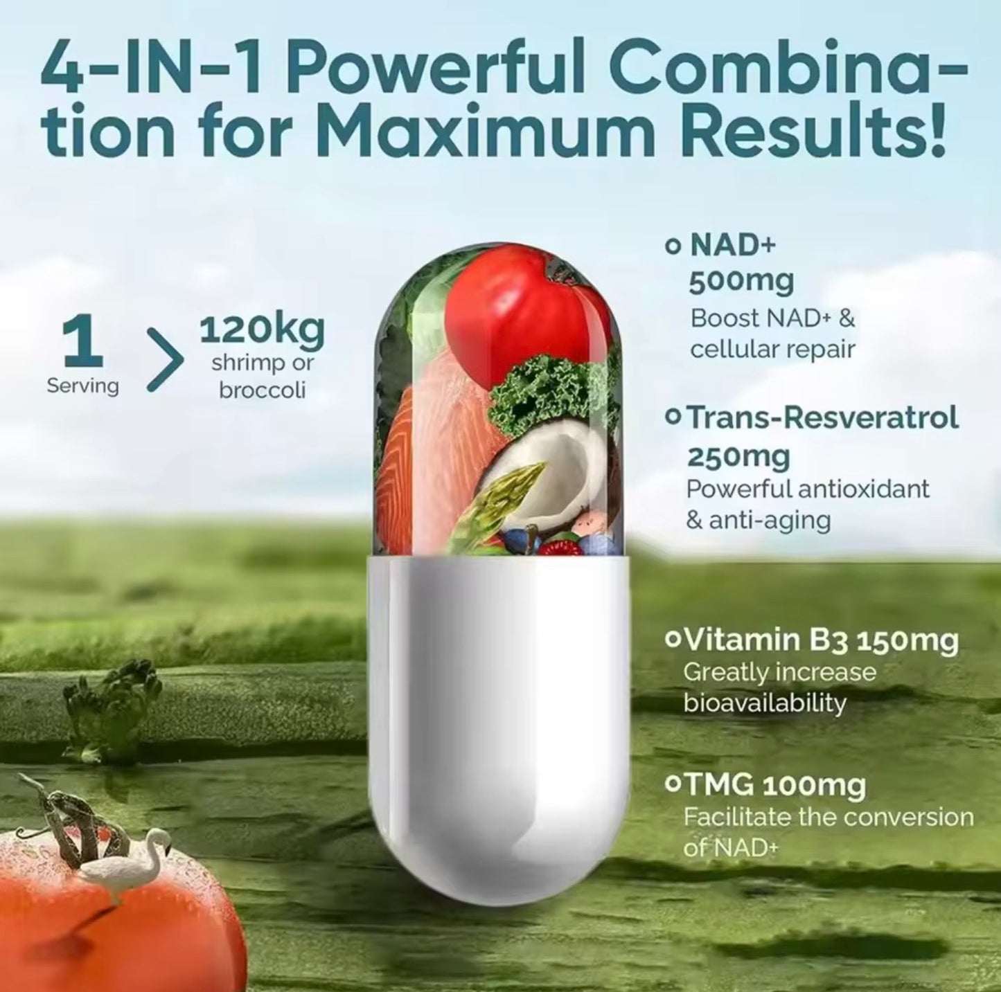 Wholesome Grove® NAD+ + Resveratrol - View 6
