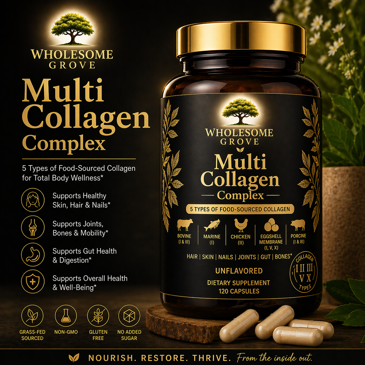 Wholesome Grove Multi Collagen Complex