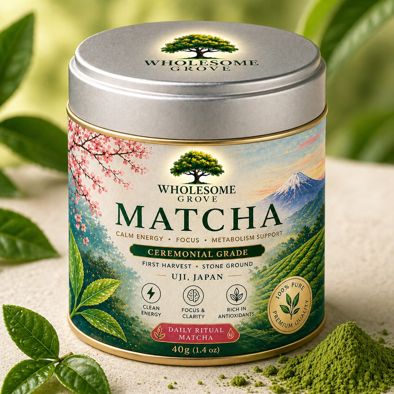 Wholesome Grove® Ceremonial Matcha - View 2