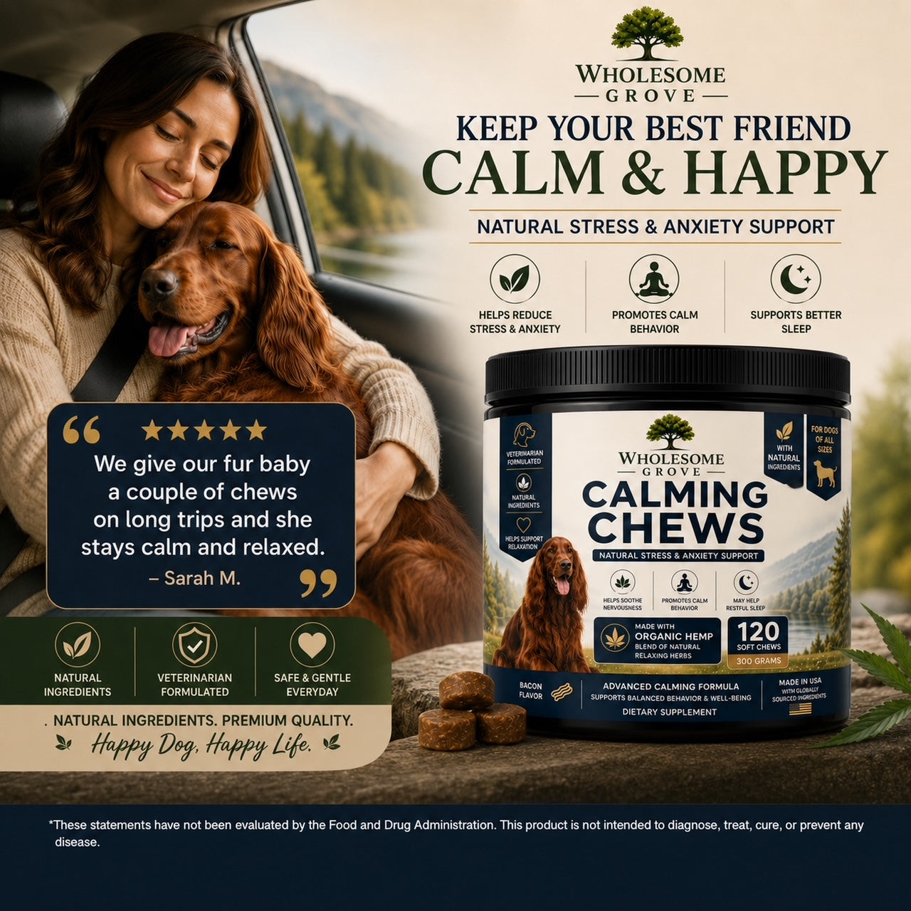 Wholesome Grove® Calming Chews for Dogs - View 2